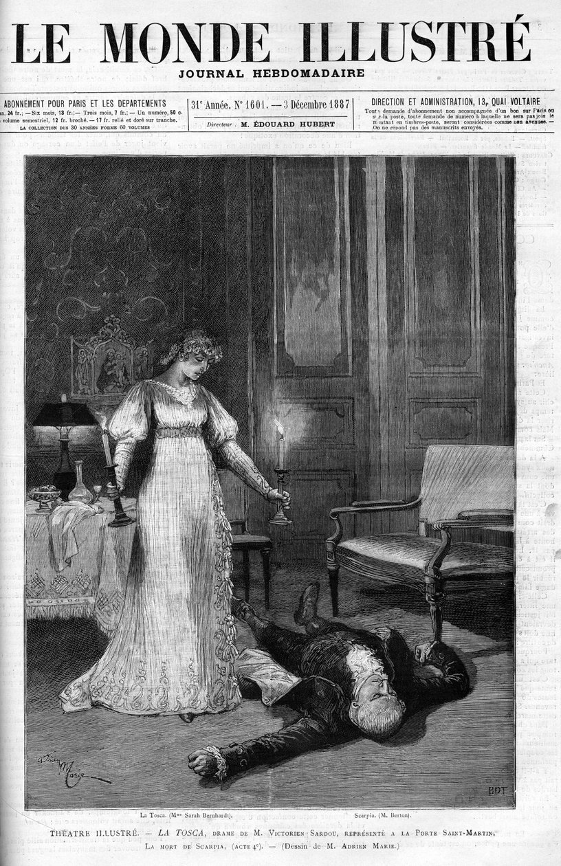 The Death of Scarpia (Monsier Berton), ilustrace 4. aktu 