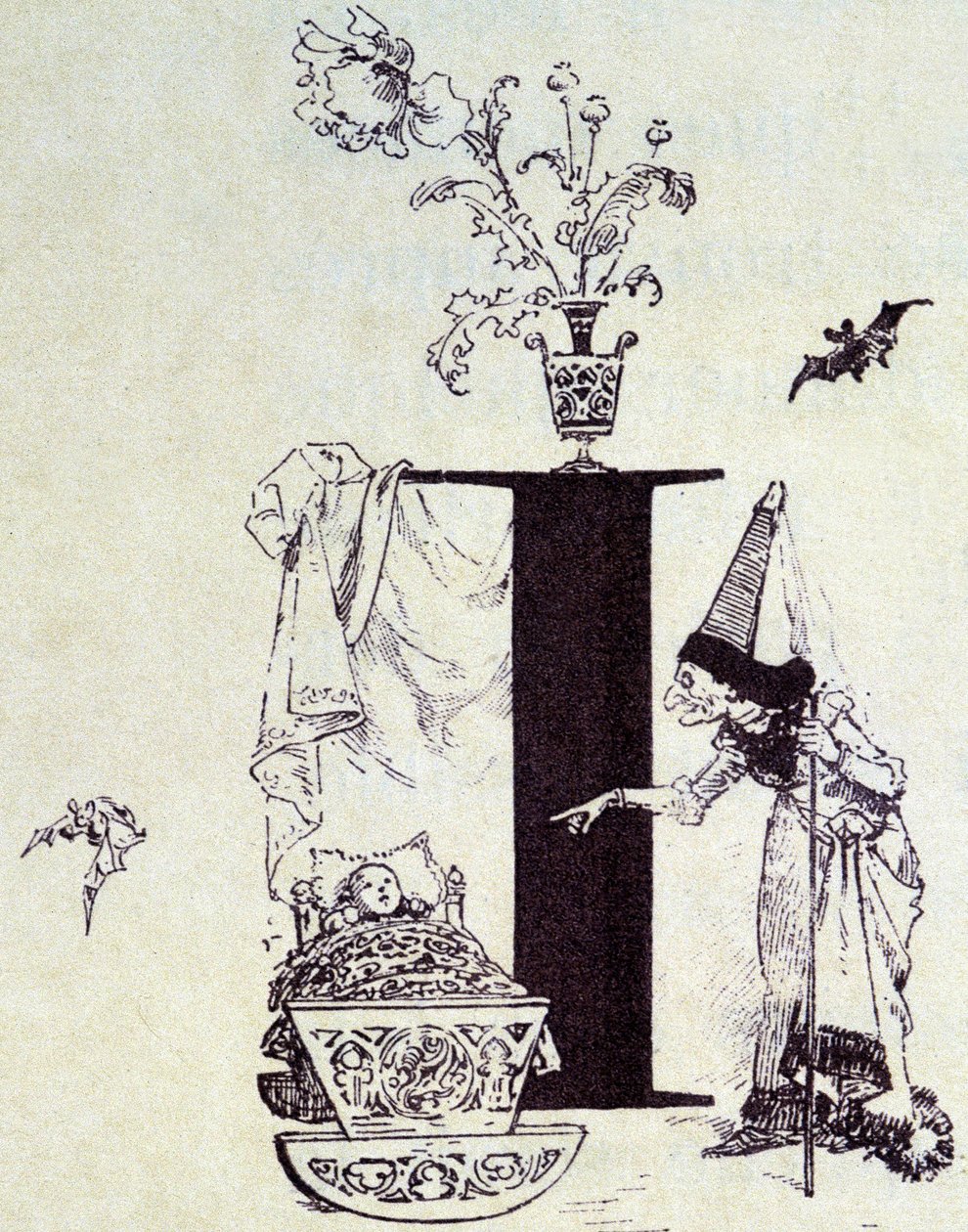 Šípková Růženka – v „Les Contes de Fées““ od Charlese Perraulta, ilustrace Adrien Marie od Adrien Emmanuel Marie