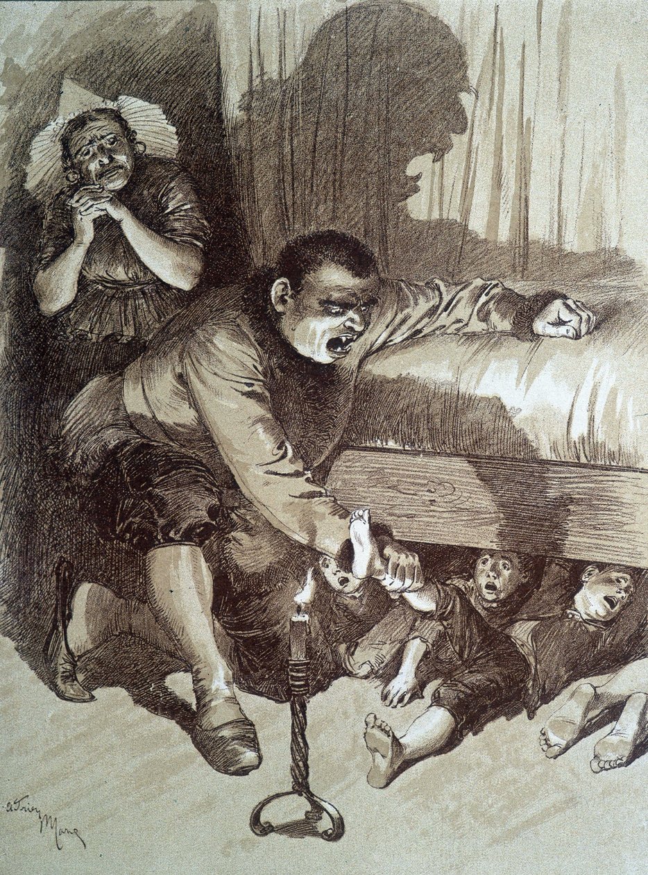 Batolecí palec – v “” Pohádkách”” od Charlese Perraulta, ilustrace Adrien Marie od Adrien Emmanuel Marie