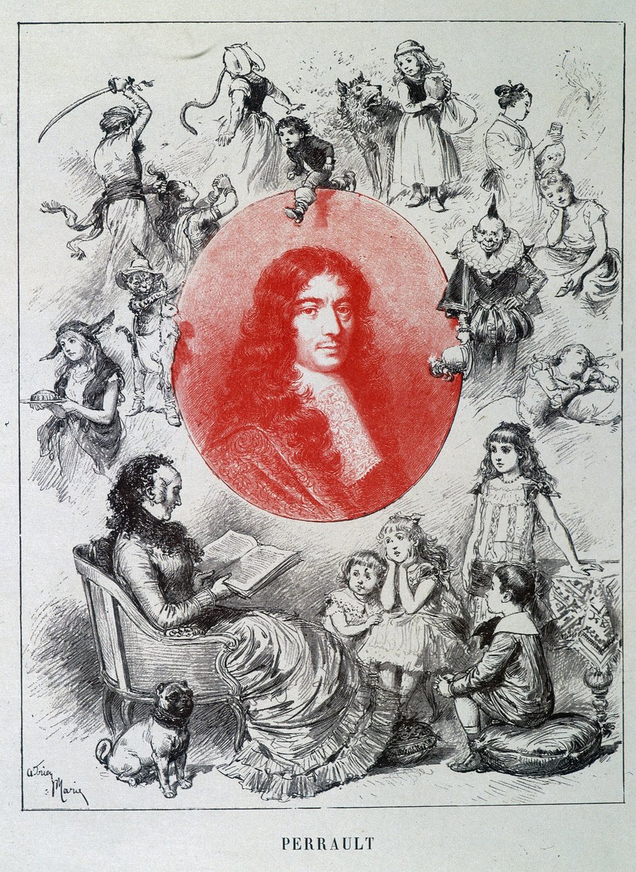 Portrét Charlese Perraulta – v „Les contes de fee““ od Charlese Perraulta, ilustrace Adrien Marie od Adrien Emmanuel Marie