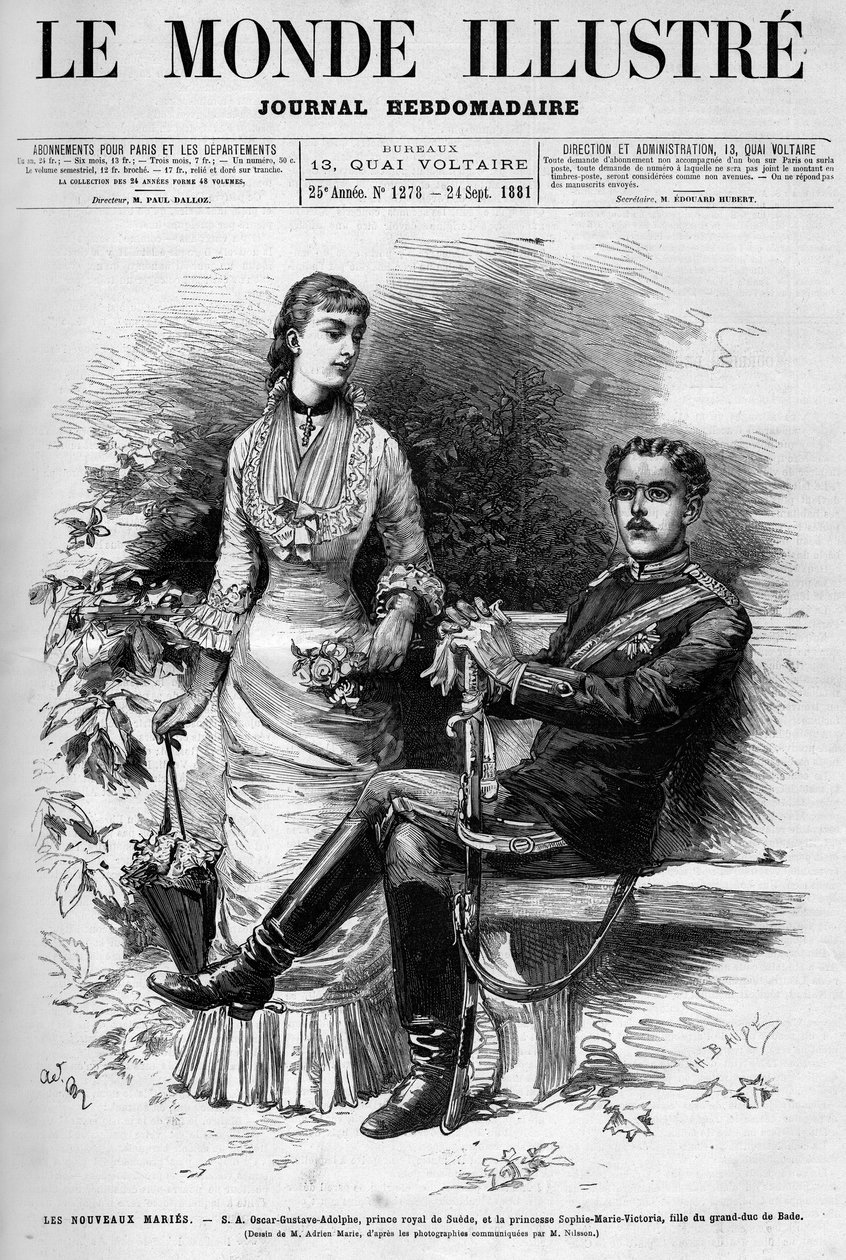 Portrét prince Gustava ze Suede (Oscar Gustaf Adolf od Adrien Emmanuel Marie