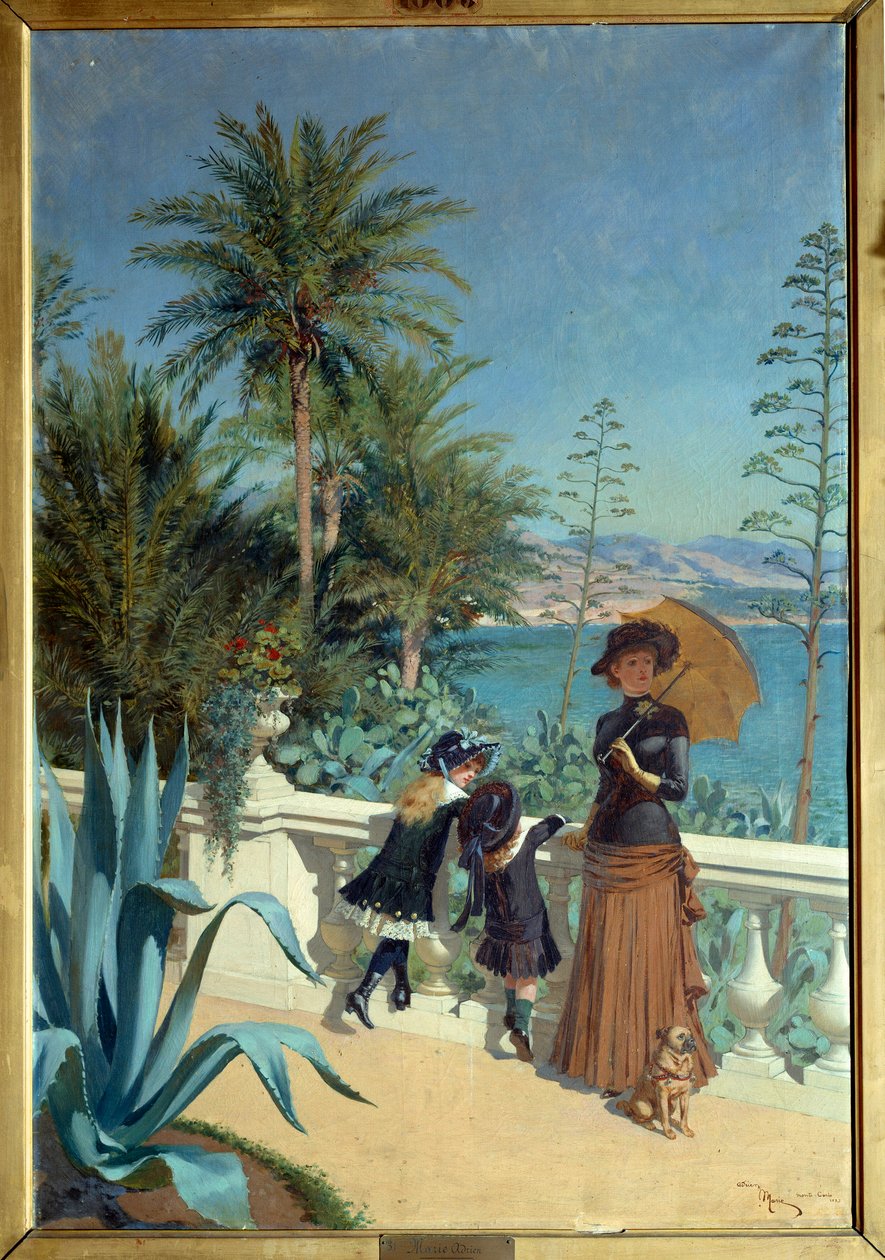 Terasa v Monte Carlu. Obraz Adriena Marie (1848-1891) od Adrien Emmanuel Marie