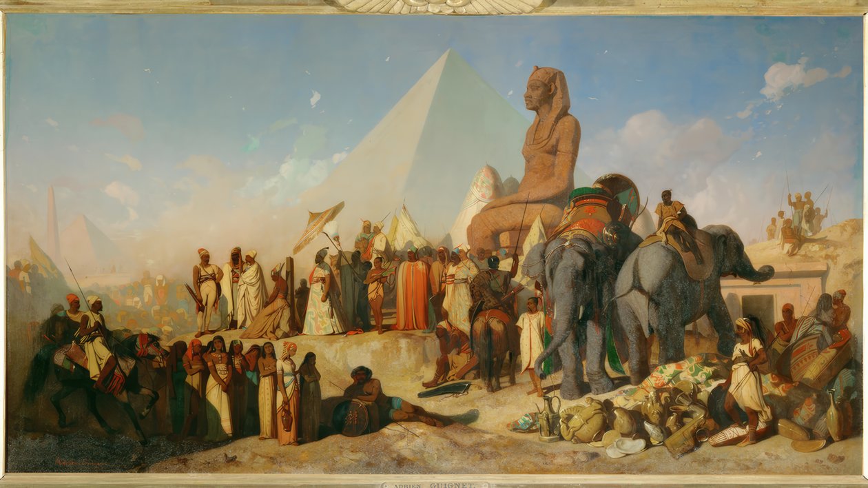 Cambyses a Psammetich od Jean Adrien Guignet