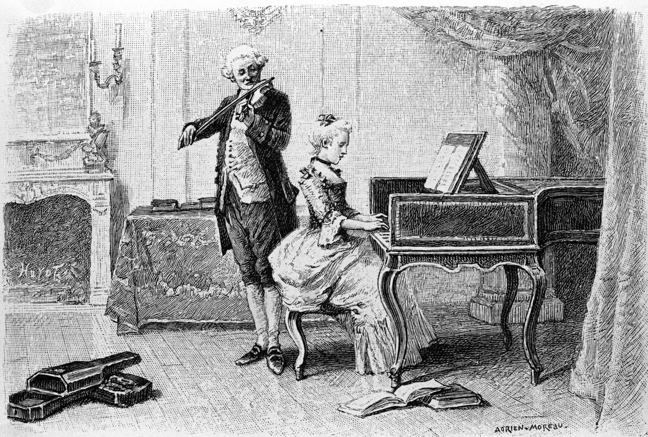 Rytina Adriena Moreaua (1843-1906) ilustrující „“Candide““ od Francoise Marie Arouet dit Voltaire (1694-1778). od Adrien Moreau