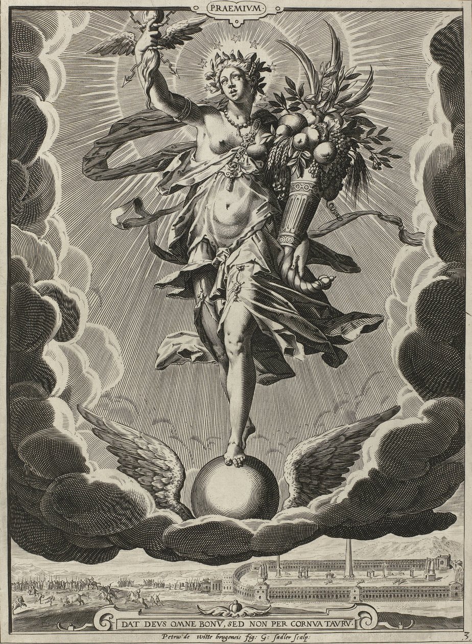 Odměna / Prémie Praemivm (název na objektu) Vlastnosti pro úspěšný život (název seriálu) od Egidius  Sadeler (II)