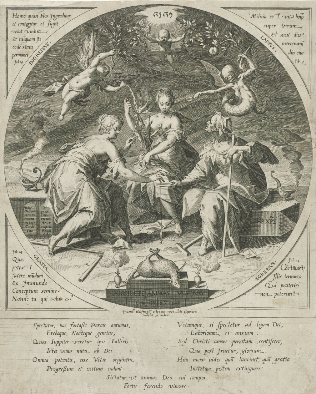 Suché schikgodinnen Ovládněte své duše (název na předmětu) od Egidius  Sadeler (II)