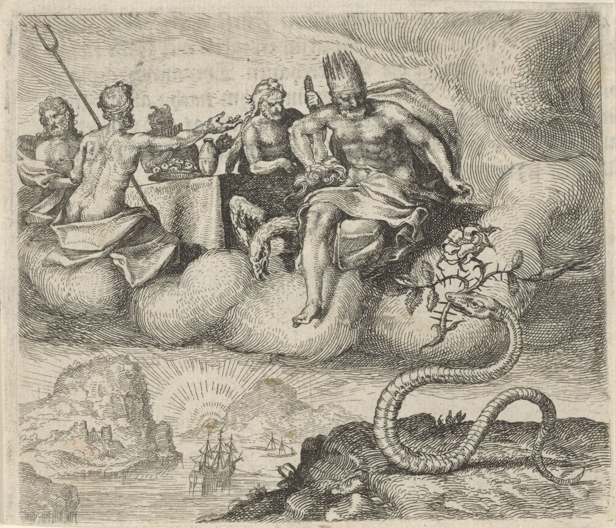 Pohádka o Jupiteru a hadovi od Egidius  Sadeler (II)