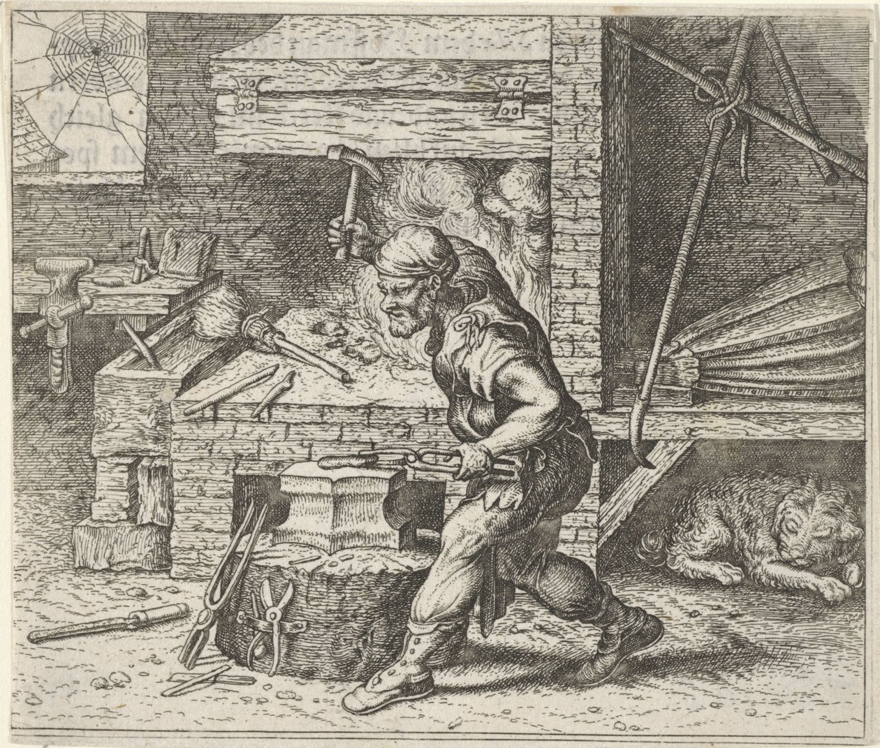 Pohádka o kováři a psovi od Egidius  Sadeler (II)