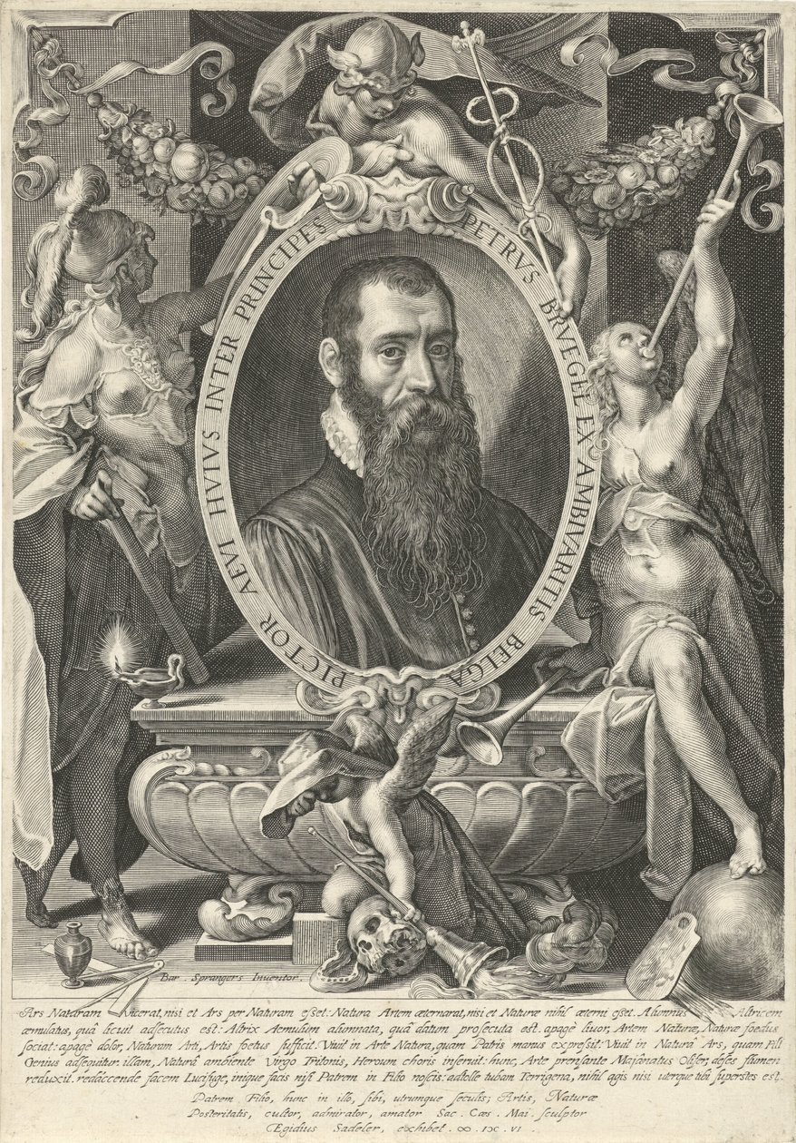 Portrét Pietera Brueghela mladšího od Egidius  Sadeler (II)