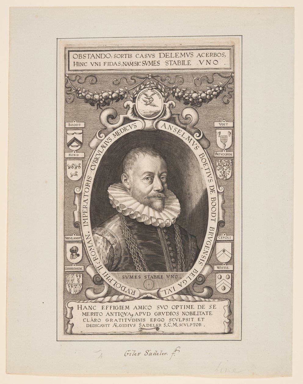 Anselm Boethius de Boodt, lékař Rudolfa II. od Aegidius Sadeler II