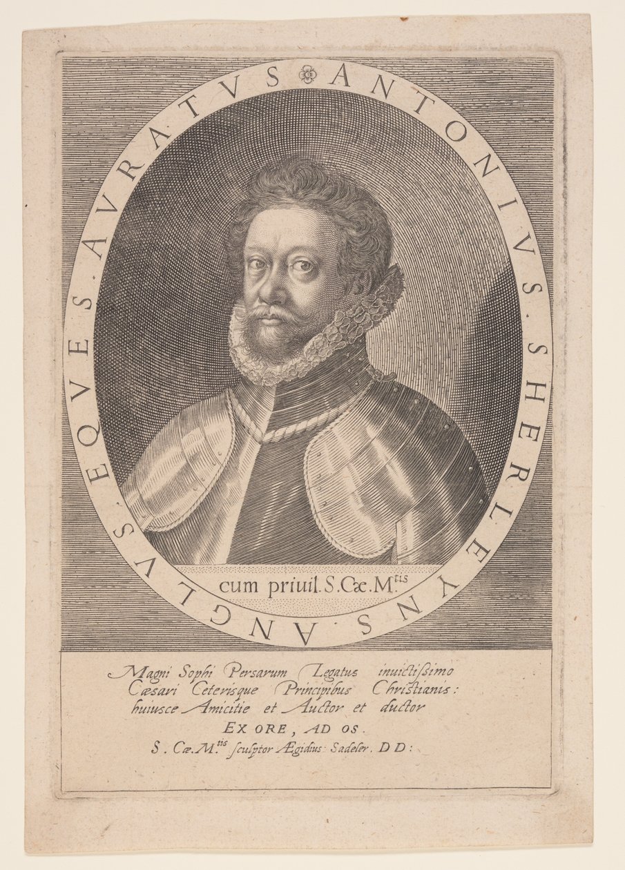 Anton Sherleyns, velvyslanec v Persii od Aegidius Sadeler II