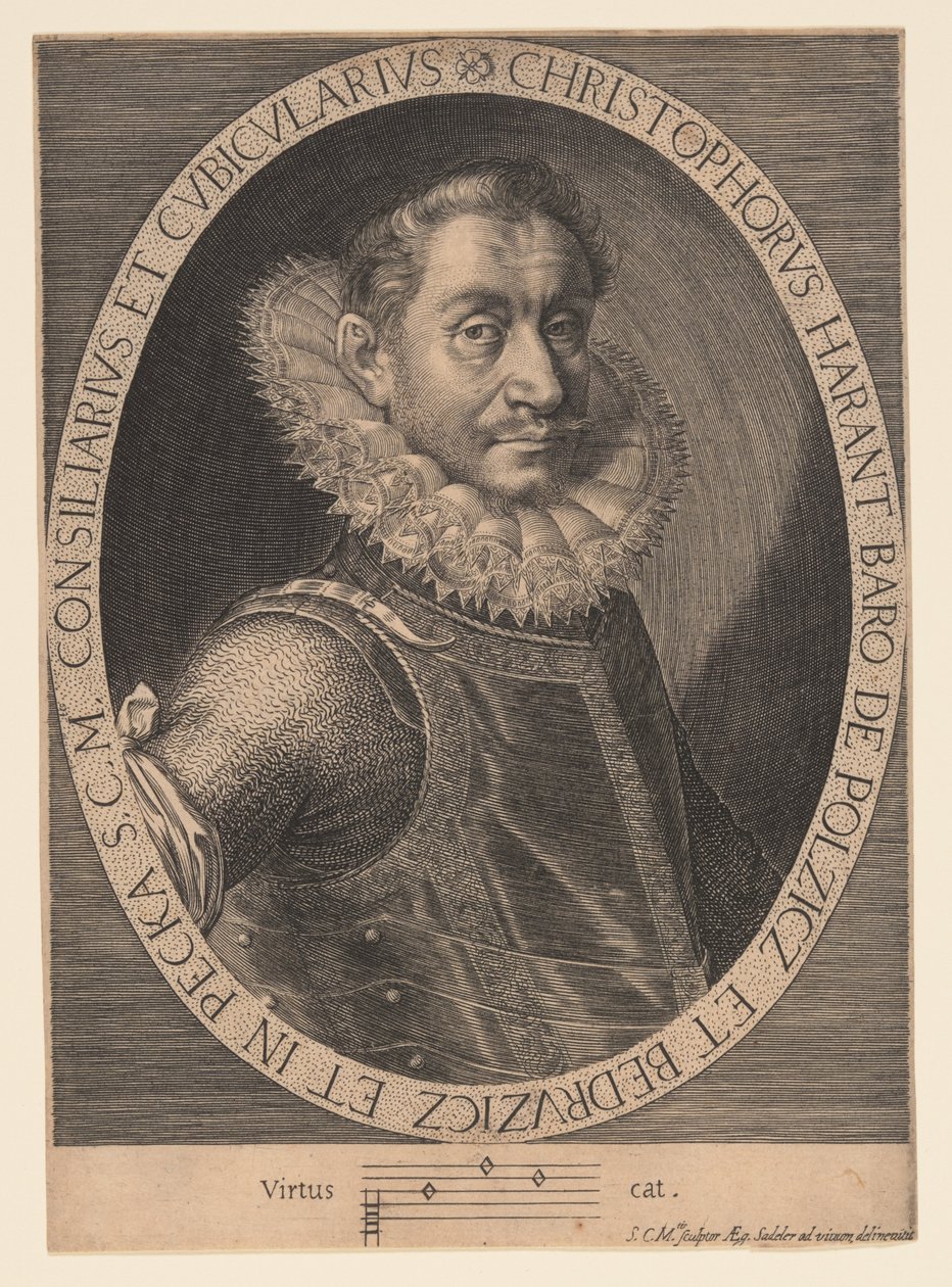 Christopher Harant, český šlechtic a humanista od Aegidius Sadeler II