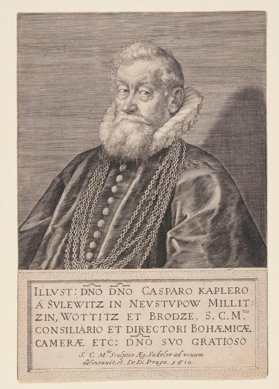 Gaspard Kaplir von Sulewitz, císařský rada od Aegidius Sadeler II
