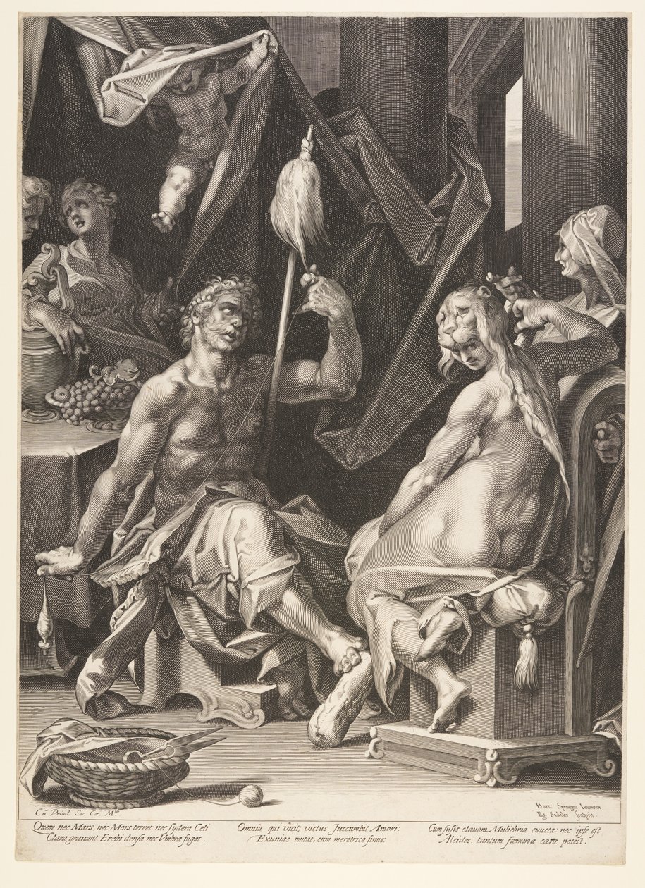 Herkules a Omfalé od Aegidius Sadeler II