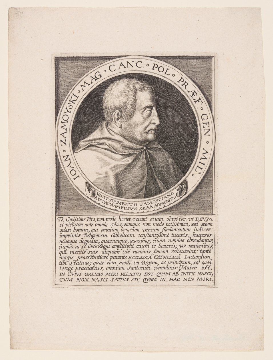 Jan Zamoyski, polský šlechtic, velký korunní kancléř od Aegidius Sadeler II