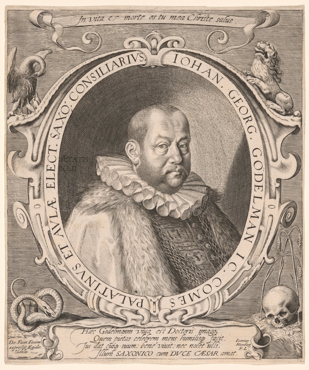 Johann Georg von Gödelmann, profesor práv, diplomat od Aegidius Sadeler II