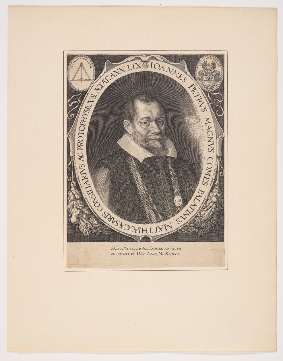 Johann Peter Magnus, lékař od Aegidius Sadeler II