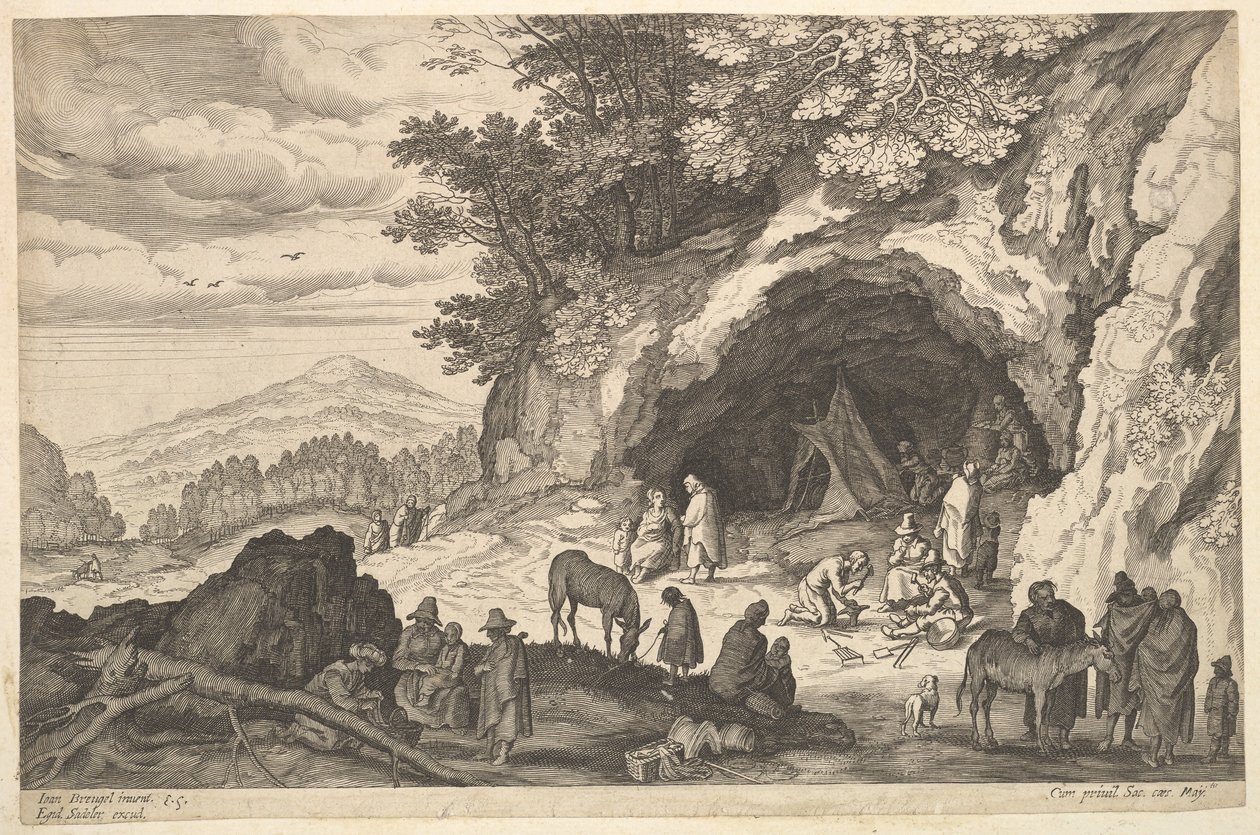 Krajina s Gypsy Camp, n.d. od Aegidius Sadeler II