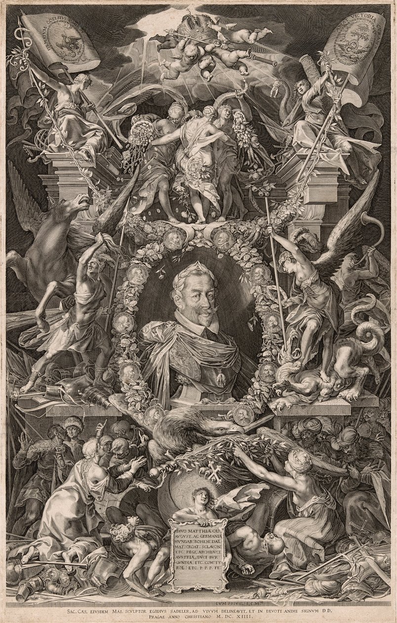 Portrét císaře Matyáše od Aegidius Sadeler II