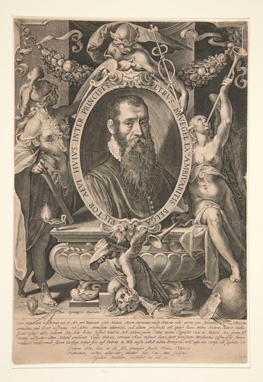 Portrét Petera Brueghela mladšího od Aegidius Sadeler II