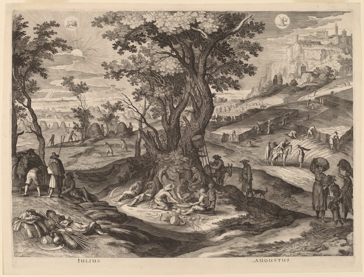 července a srpna od Aegidius Sadeler II after Paul Bril