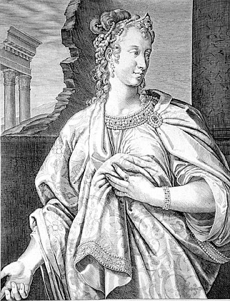 Aelia Petina manželka Claudia (rytina) od Aegidius Sadeler or Saedeler