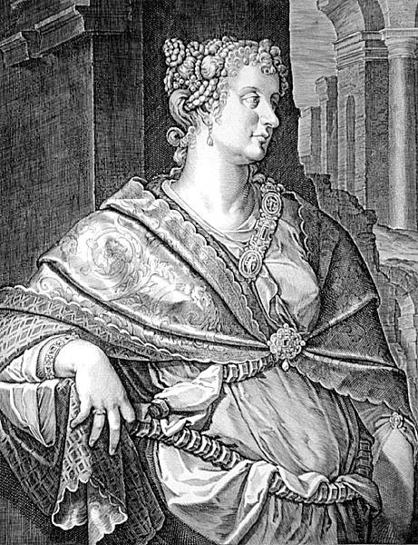 Martia Fulvia manželka Tita (rytina) od Aegidius Sadeler or Saedeler