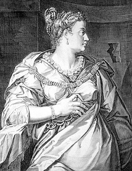 Petronia, první manželka Vitellova (rytina) od Aegidius Sadeler or Saedeler