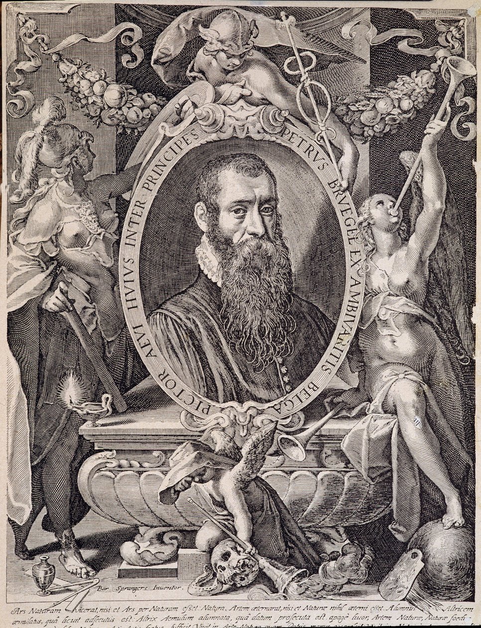 Portrét malíře Pietera Bruegela staršího (nebo Pierra Breugela nebo Petera Brueghela nebo Breughela od Aegidius Sadeler or Saedeler