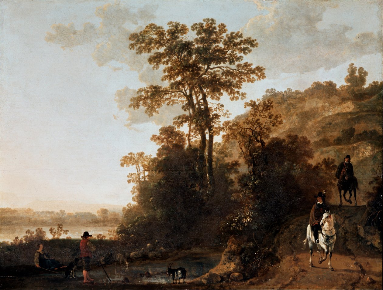 Večerní jízda poblíž řeky od Aelbert Cuyp