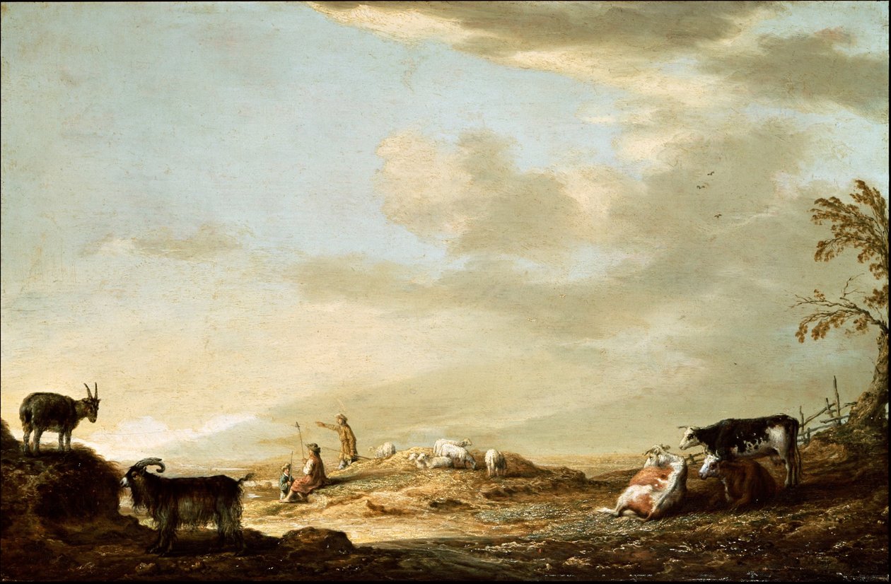 Krajina s dobytkem a postavami od Aelbert Cuyp