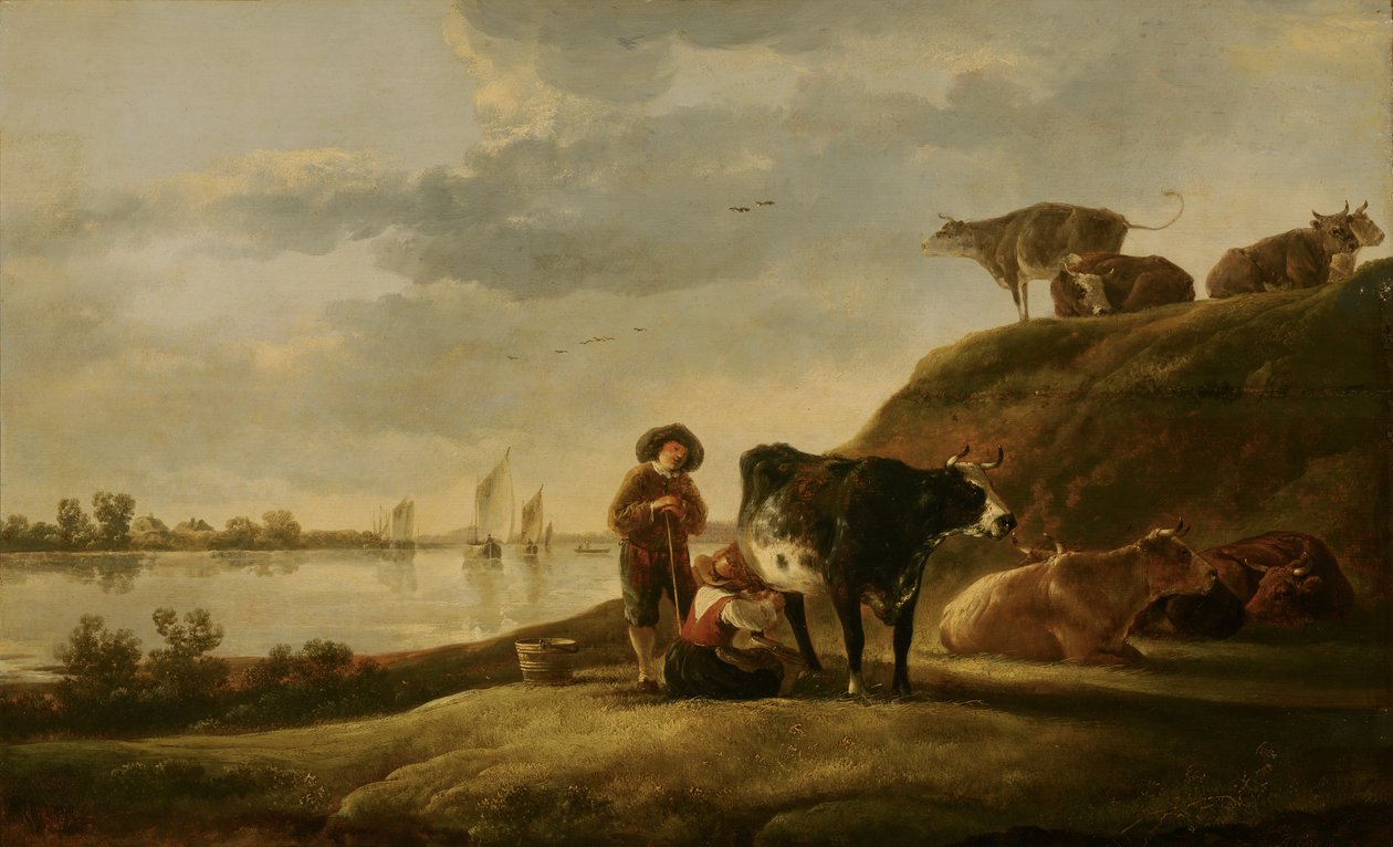 Dobytek u řeky od Aelbert Cuyp