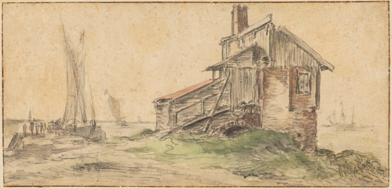 Budova u vody od Aelbert Cuyp