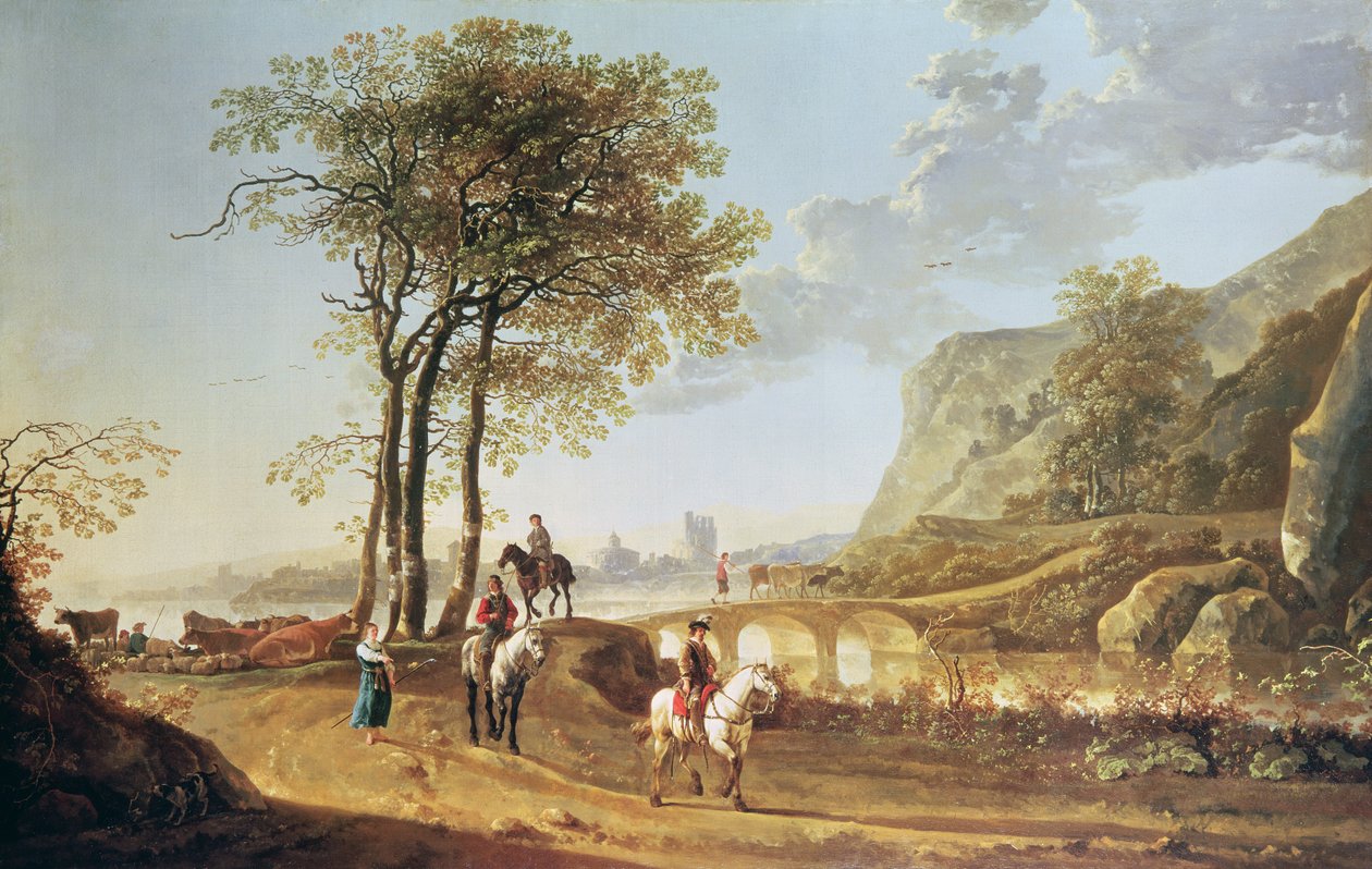 Rozsáhlá říční krajina od Aelbert Cuyp