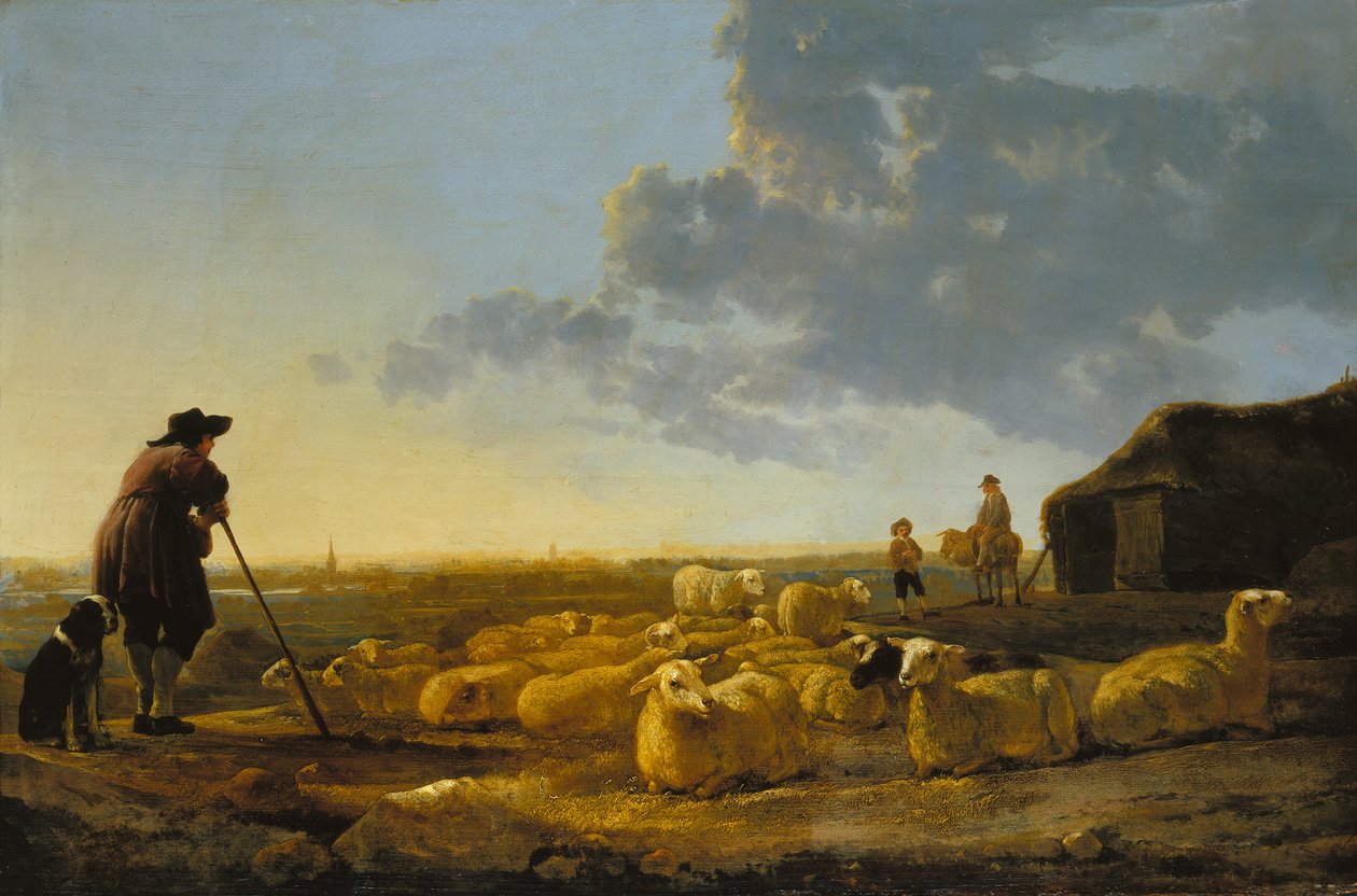 Stádo ovcí na pastvině od Aelbert Cuyp