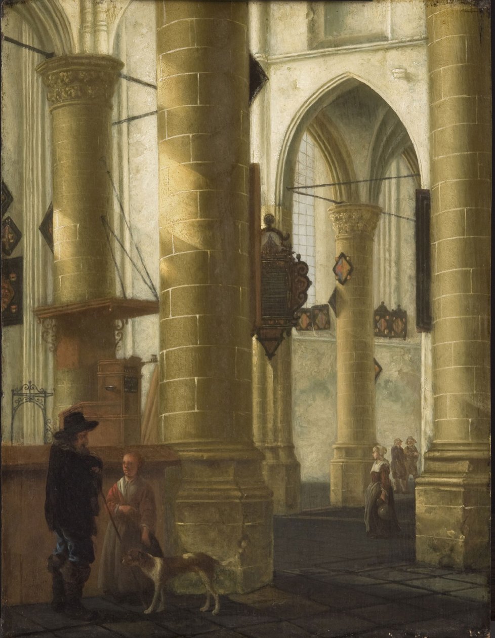 Interiér kostela Grote Kerk, Dordrecht od Aelbert Cuyp