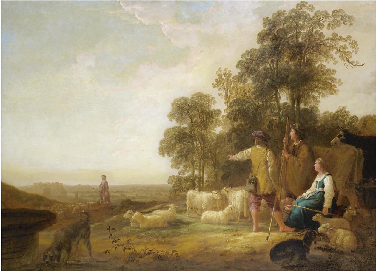 Krajina s pastýři a pastýřkami od Aelbert Cuyp