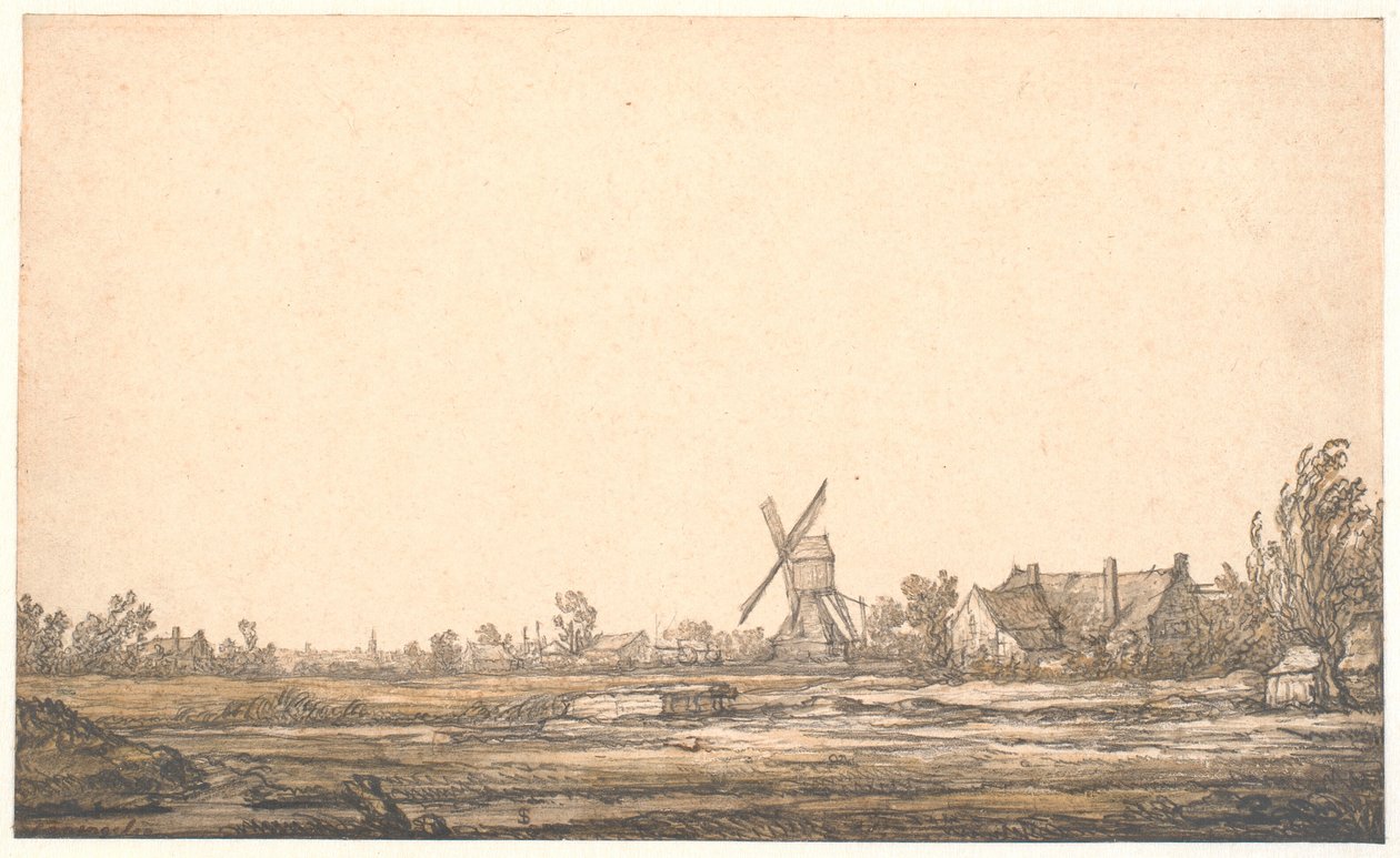 Krajina s mlýnem od Aelbert Cuyp