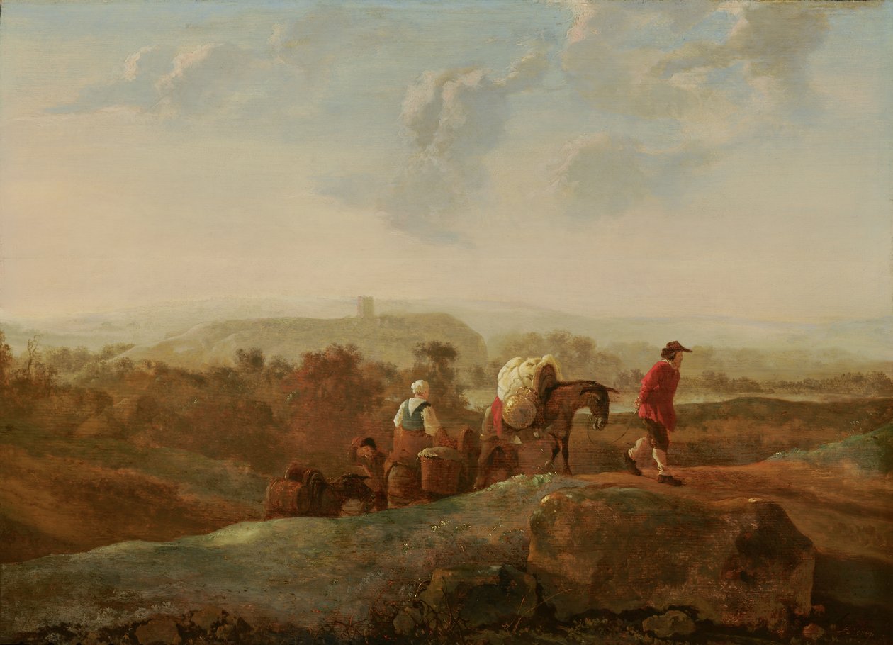 Migrující rolníci v jižní krajině od Aelbert Cuyp