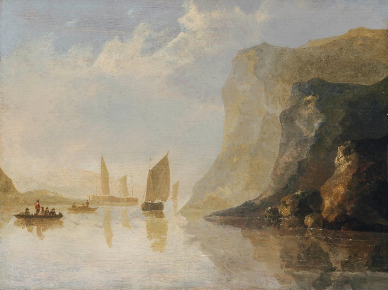 Říční krajina s loděmi od Aelbert Cuyp