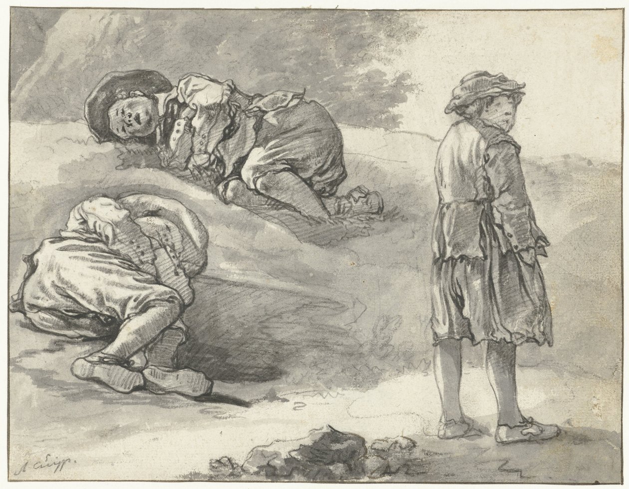 Tři studie malého ovčáka od Aelbert Cuyp