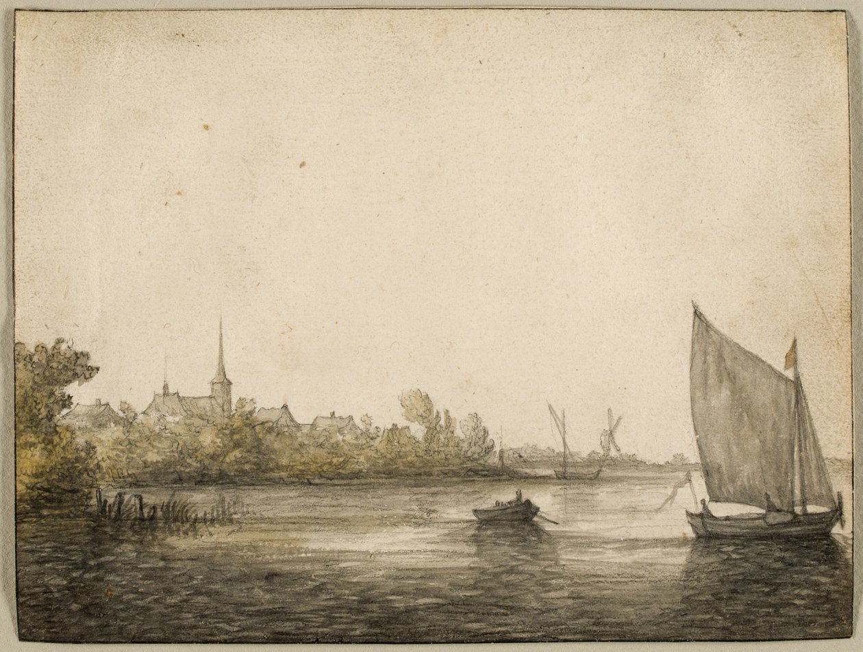 Pohled na IJsselmonde viděný přes New Maas, c.1640 od Aelbert Cuyp
