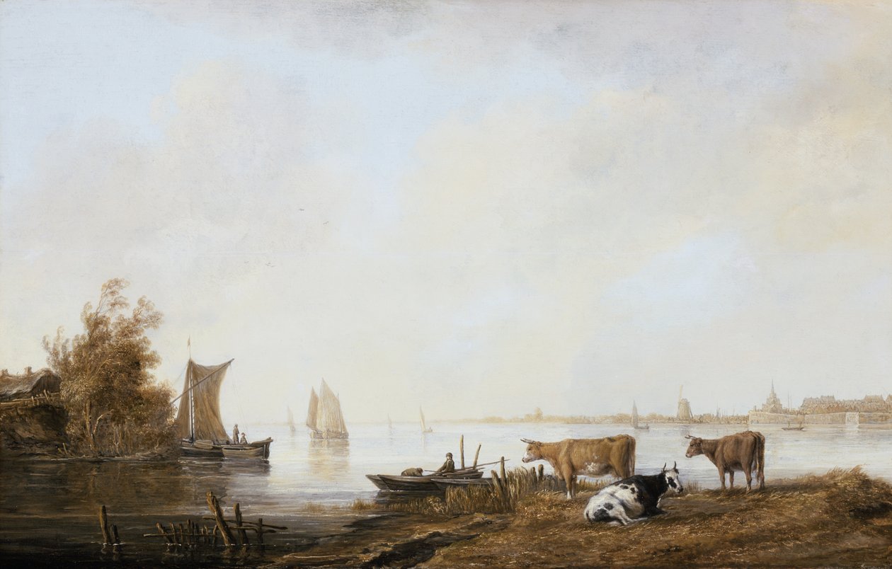 Pohled na Mázu u Dordrechtu od Aelbert Cuyp