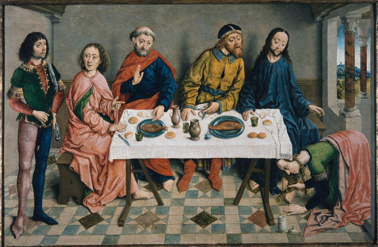 Kristus v domě Šimona Farizea, c. 1490. od Aelbrecht Bouts