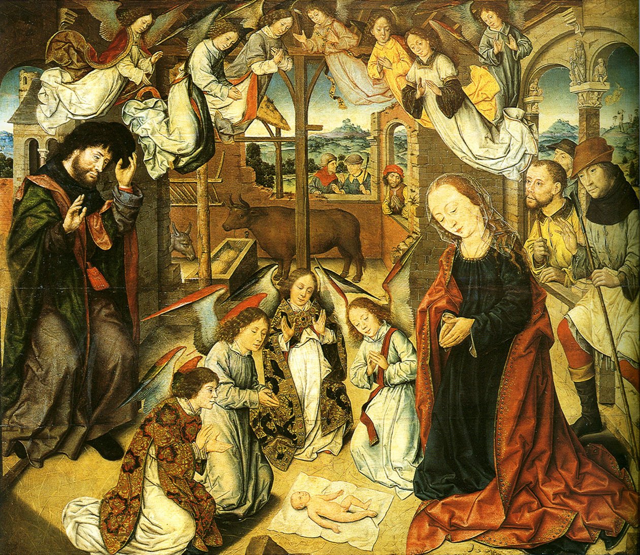 Klanění pastýřů, c. 1500 od Aelbrecht Bouts