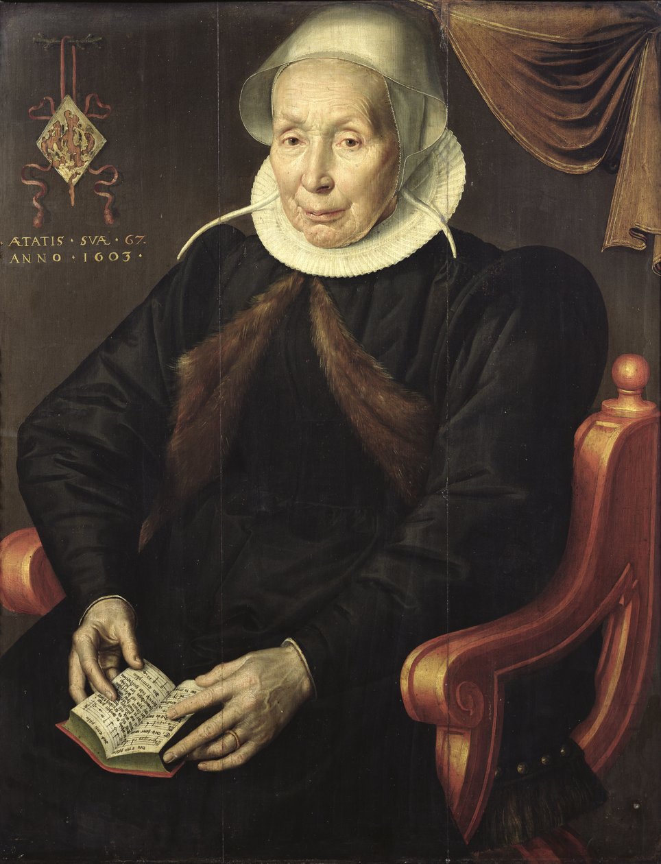 Portrét starší ženy, 1603 od Aert Pietersz.