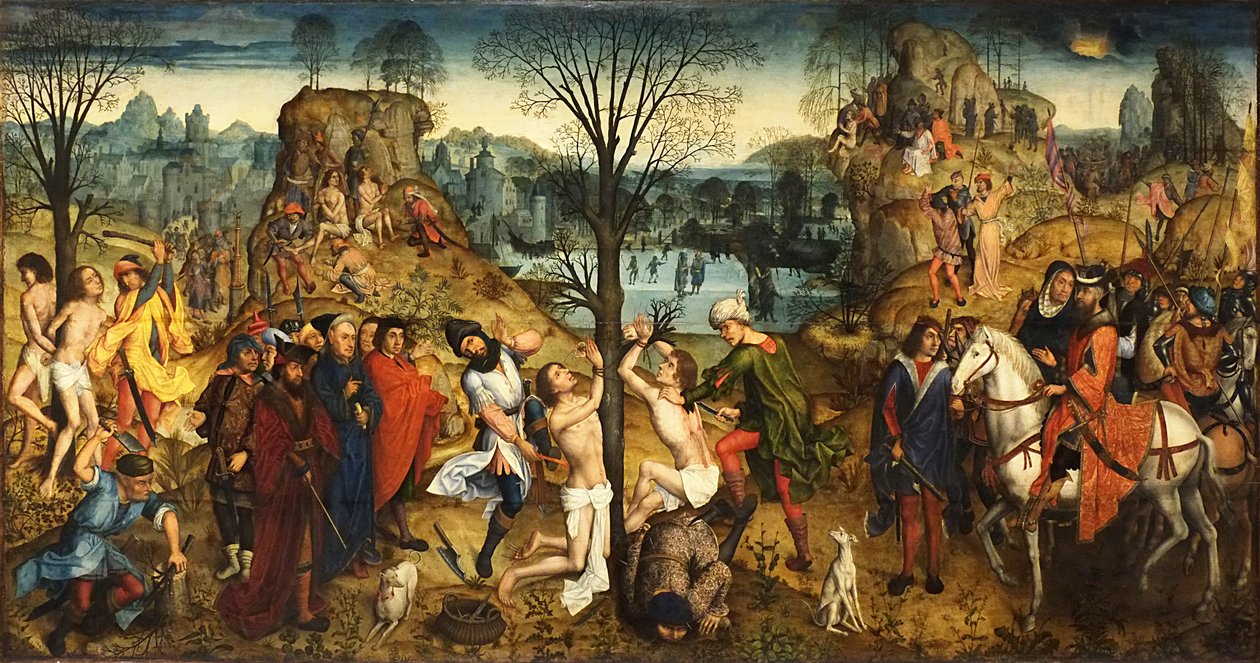 Mučednictví svatých Crispin a Crispinian. od Aert van den Bossche