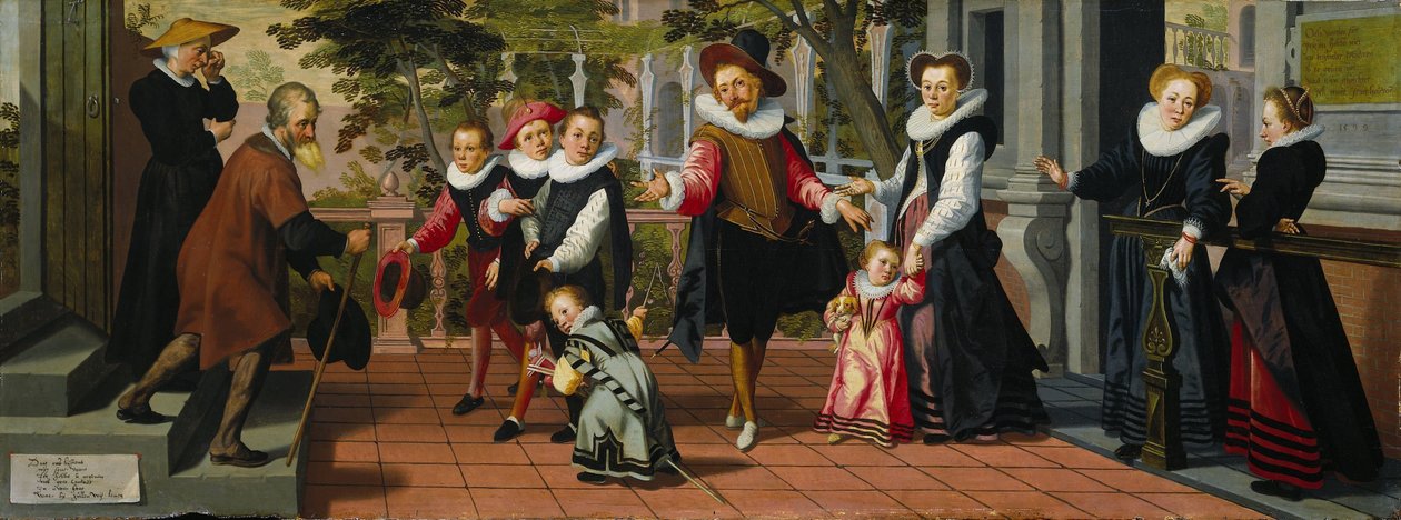 Bohaté děti, chudí rodiče od Aert Pietersz.