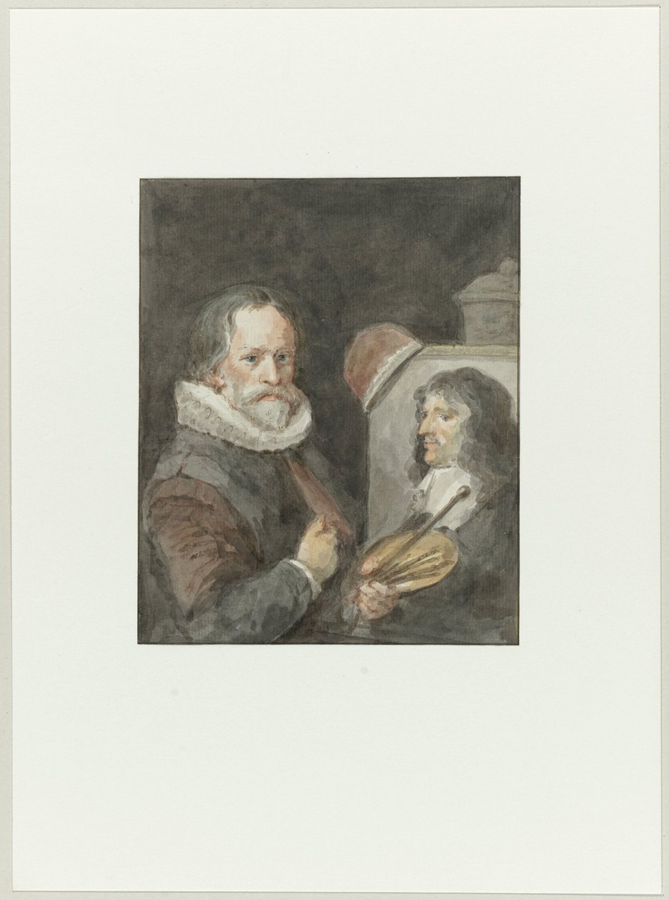 Portrét Michiela van Mierevelta, zatímco on Jacob Willemsz. Delff maluje od Aert Schouman