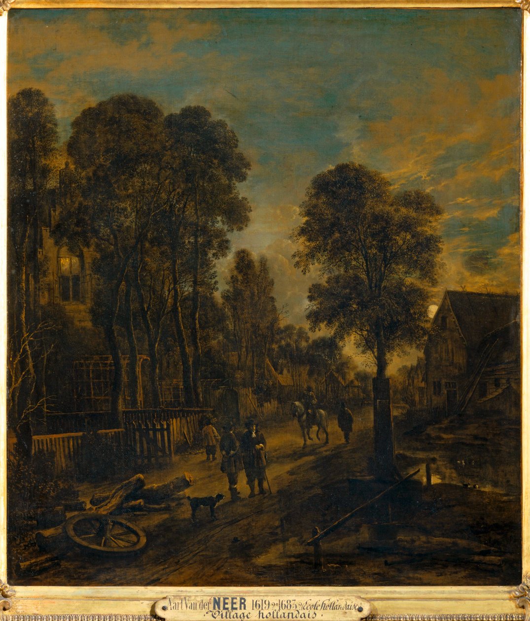 Vesnicí prochází silnice ... od Aert van der (after) Neer